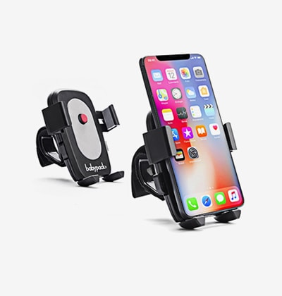 Soporte para fijar tu teléfono al manillar de la sillita de paseo.