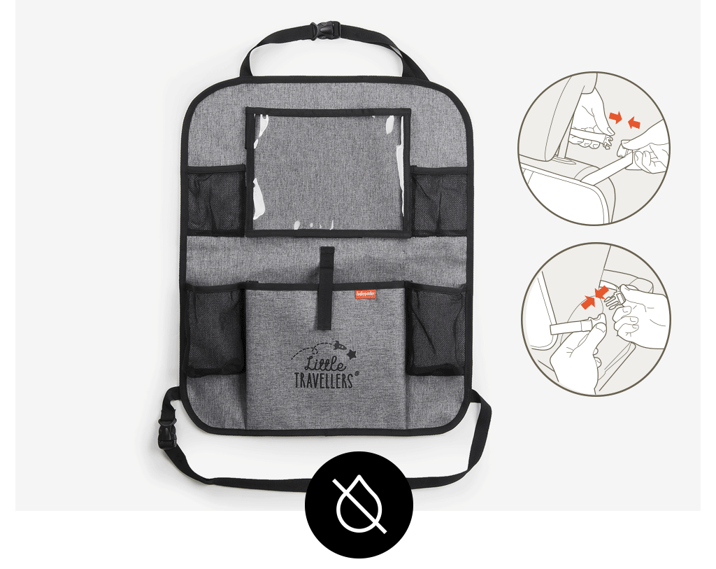 Organizador de coche con superficie impermeable y lavable